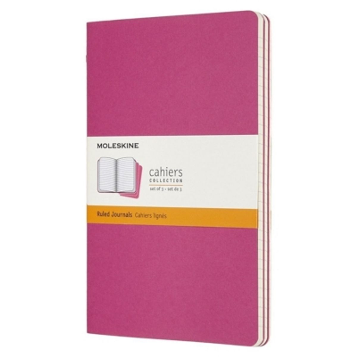 MOLESKINE - Libreta Moleskine Cahier. Set De 3 / Grande / Rosa Cinétic