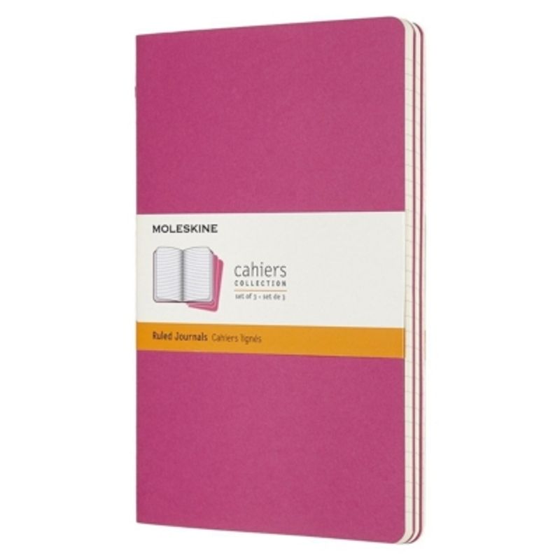 MOLESKINE - Libreta Moleskine Cahier. Set De 3 / Grande / Rosa Cinétic