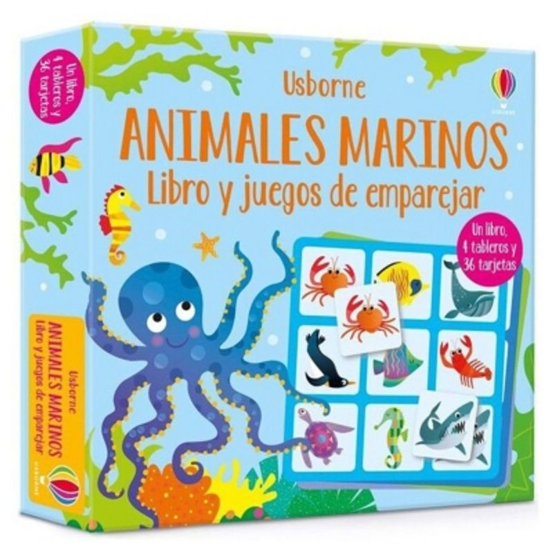 USBORNE - Libro Y Juegos De Emparejar - Animales Marinos