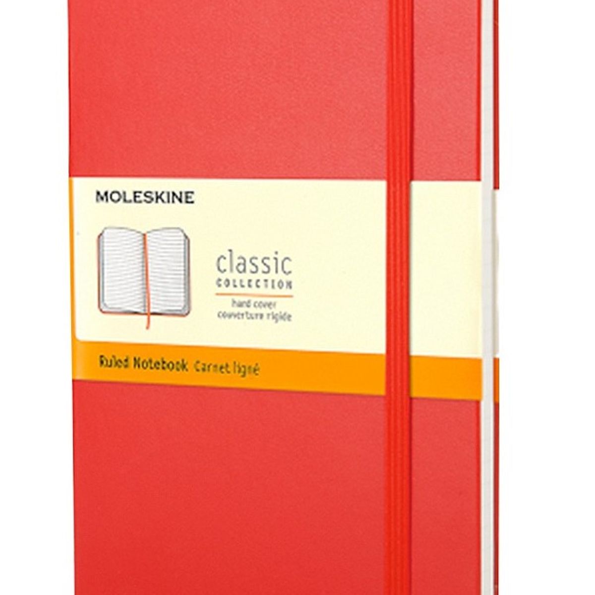 MOLESKINE - Libreta clásica, tapa dura, grande, roja, rayada