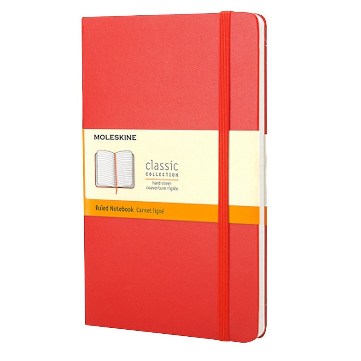 MOLESKINE - Libreta clásica, tapa dura, grande, roja, rayada