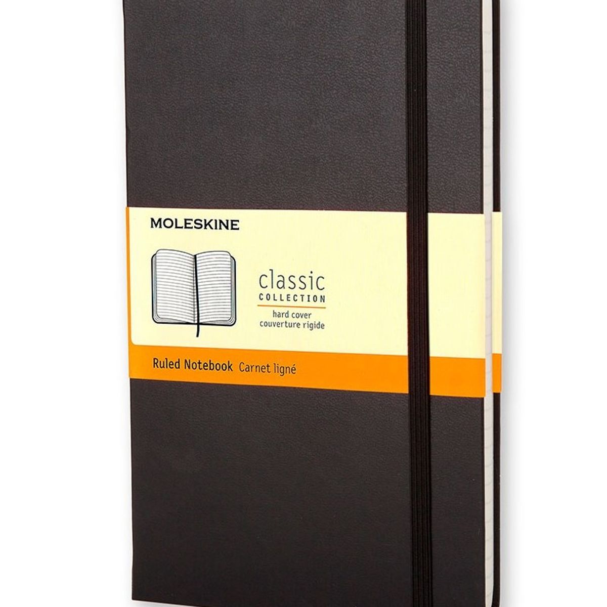 MOLESKINE - Libreta clásica tapa dura de rayas chica negra