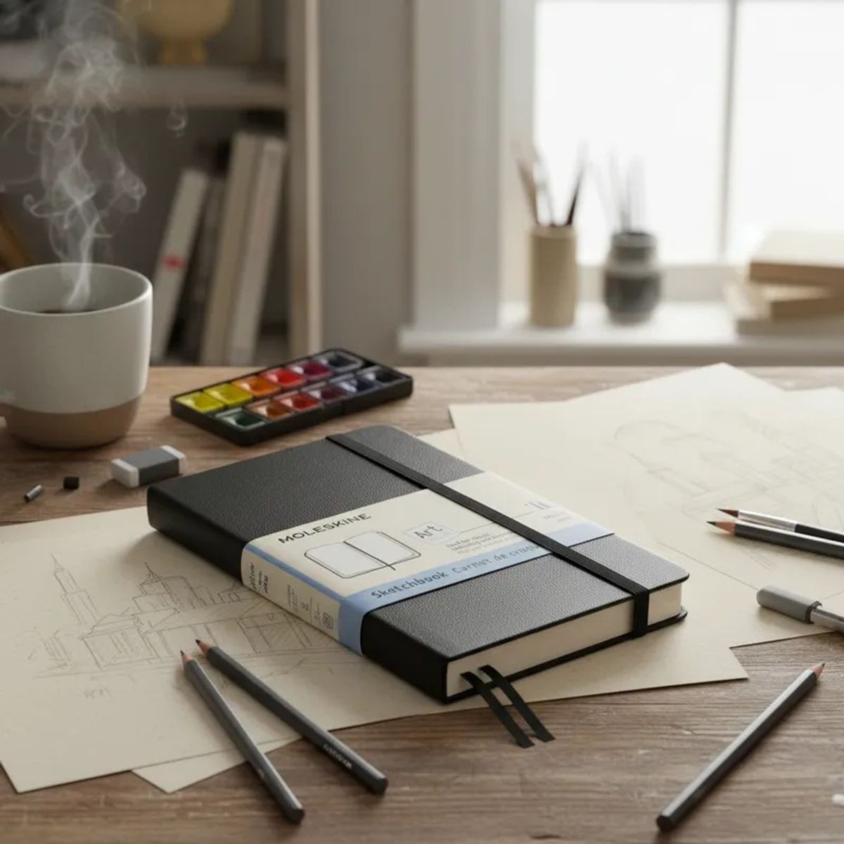 MOLESKINE - Libreta Cuaderno Moleskine De Dibujo / Bolsillo / Negro