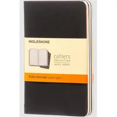 MOLESKINE - Libretas Cahier. Set De 3 / Bolsillo / Negro