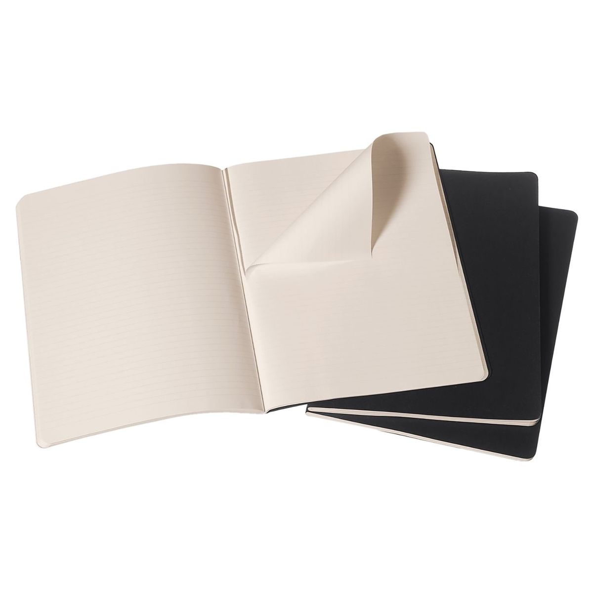MOLESKINE - Moleskine Libretas Cahier. Set De 3 / Grande / Negro