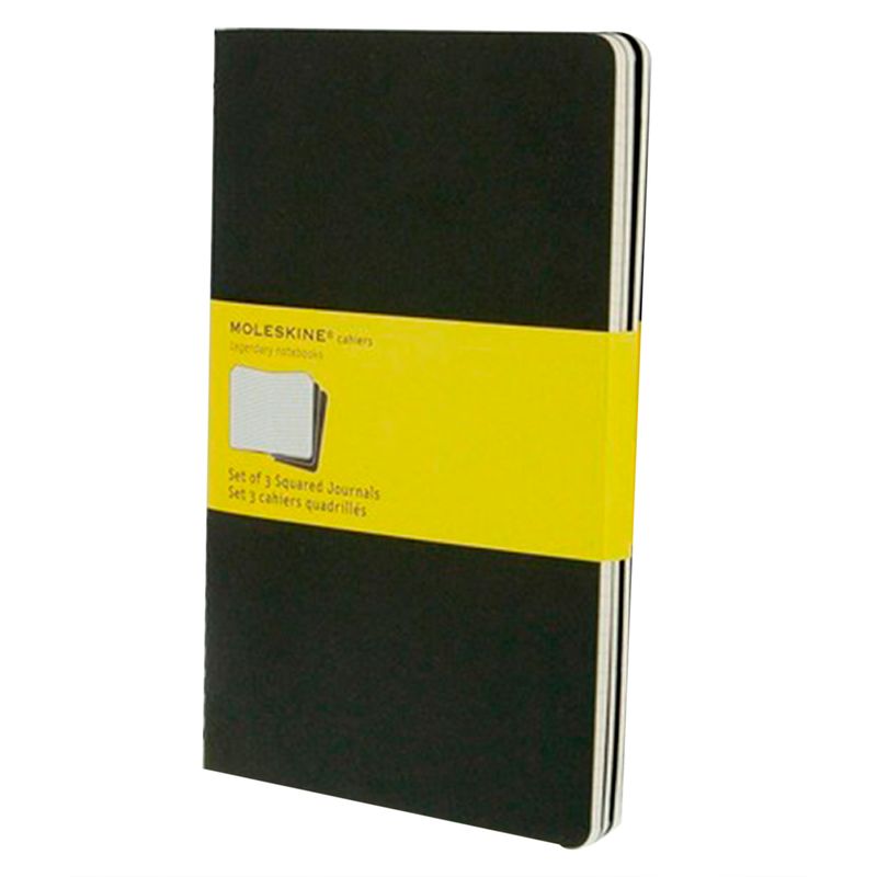 MOLESKINE - Moleskine Libretas Cahier. Set De 3 / Grande / Negro