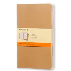 MOLESKINE - Libretas Cahier. Set de 3 - T. Blanda - Large - Marron - Lisa