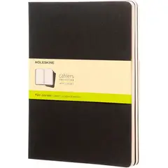 MOLESKINE - Libretas Cahier. Set De 3 / Xl / Negro / Lisa