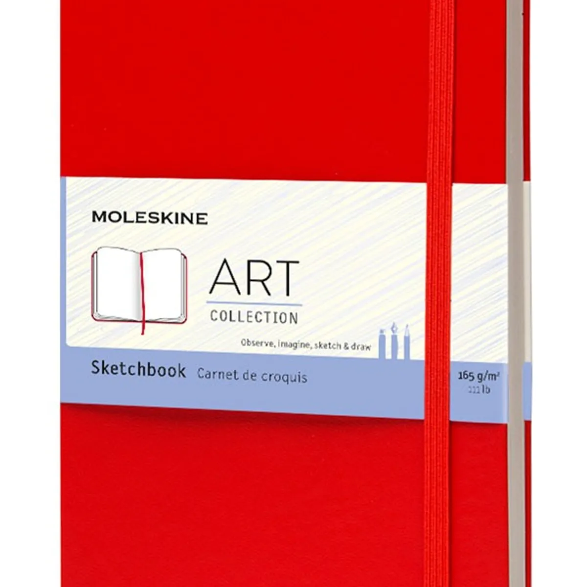 MOLESKINE - Cuaderno de bocetos tapa dura grande rojo