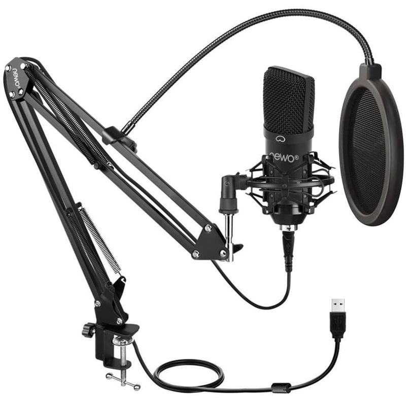 NEWO - Kit Micrófono de condensador USB atril