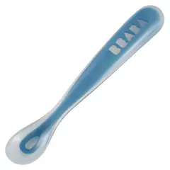 BEABA - Cuchara Silicona Aprendizaje 1era edad Celeste