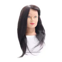 COSMETICAVAL - Cabeza Técnica Cabello Natural con soporte de mesa