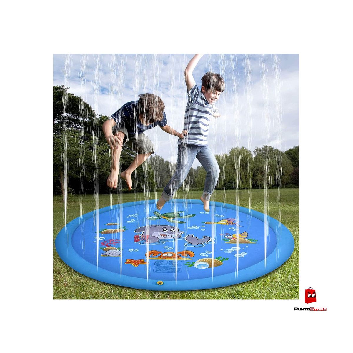 PUNTO STORE - Alfombra Piscina Chorros De Agua 167cms Diseño - Puntostore