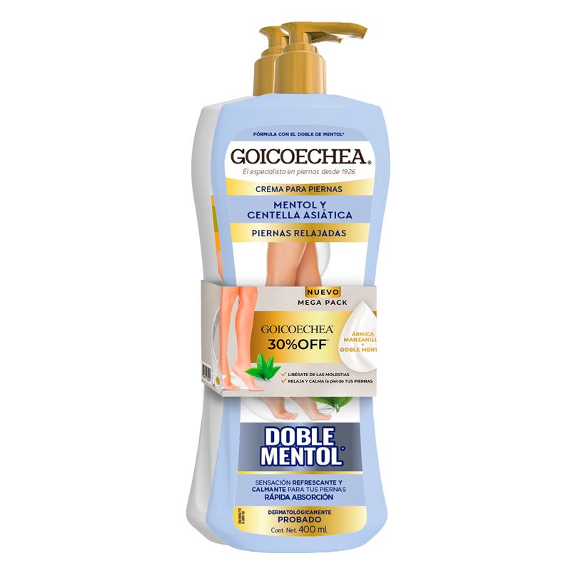 GOICOECHEA - Pack Goicoechea Crema Doble Mentol más Crema Arnica 400ml