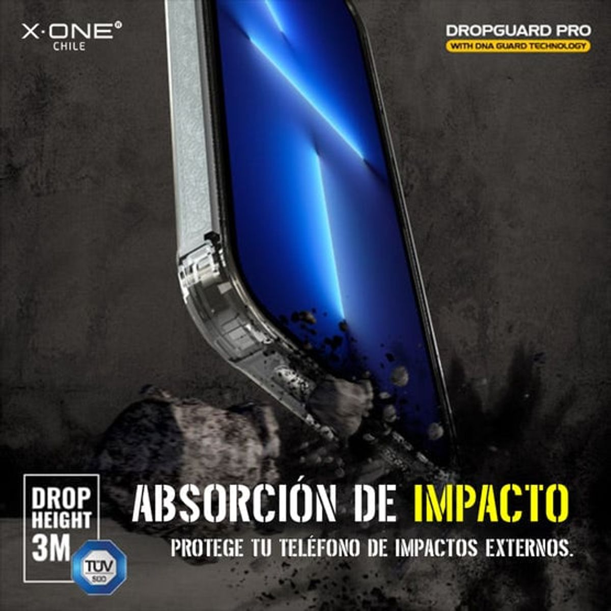 X-ONE - Carcasa Antishock Pro iPhone 13 Pro Max X-ONE Transparente