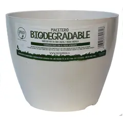 DECOGREEN - Macetero de bamboo biodegradable actual - blanco 24x24x18