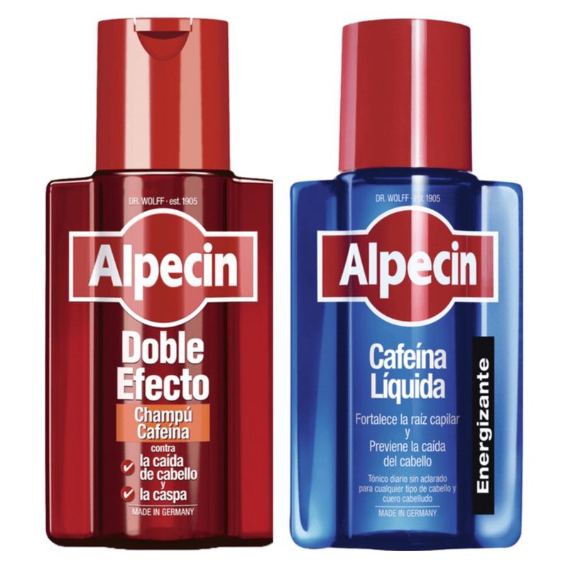ALPECIN - Champú Anti Caída Pelo Y Caspa + Loción Calvicie Alemán Cvl