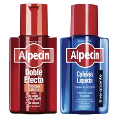 ALPECIN - Shampoo Anti Caída Pelo Y Caspa + Loción Calvicie Alemán.-