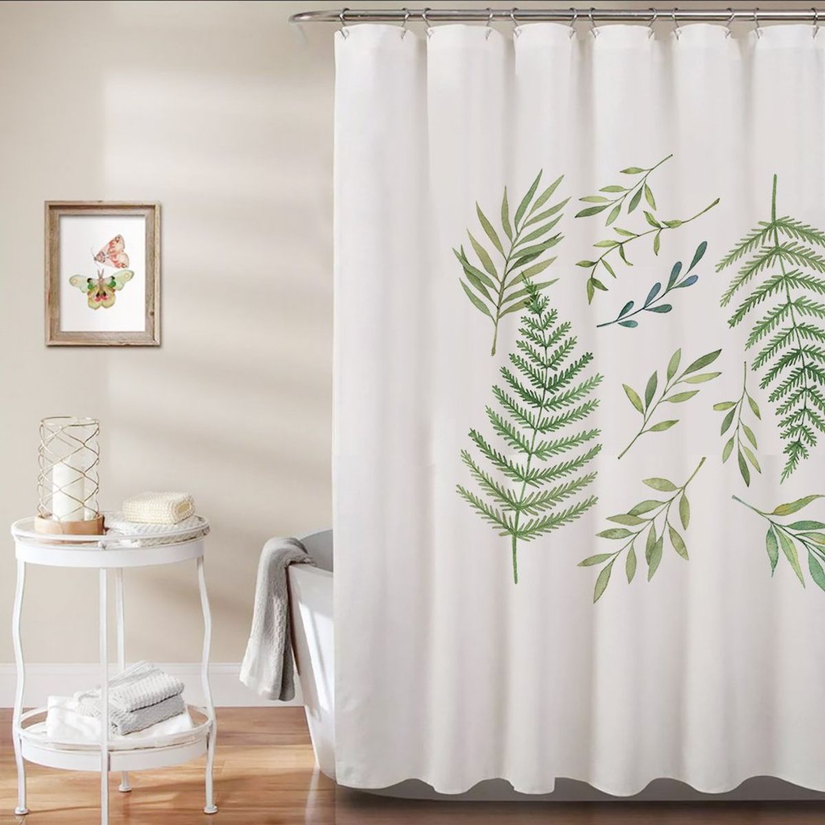 TUYO PRINT - Cortina de Baño Hojas Verdes - Tuyo Print