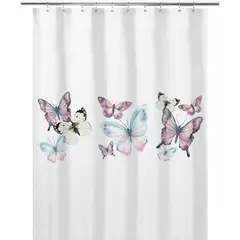 TUYO PRINT - Cortina de Baño Mariposas Rosadas -