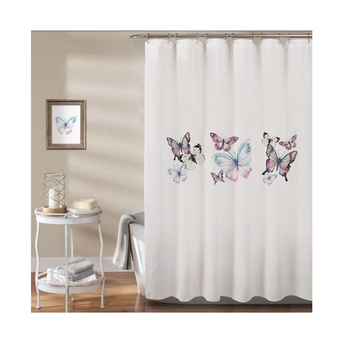 TUYO PRINT - Cortina de Baño Mariposas Rosadas - Tuyo Print