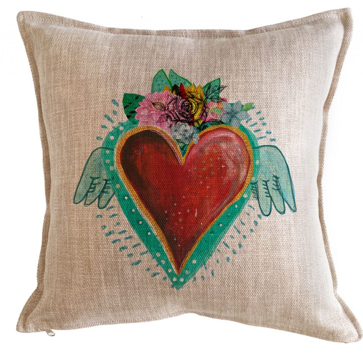 TUYO PRINT - Cojín Corazón Alas Frida 45x45