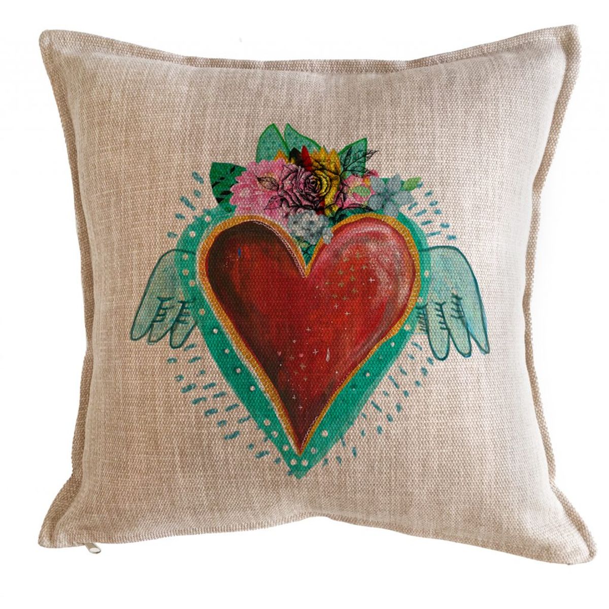 TUYO PRINT - Cojín Corazón Alas Frida 45x45