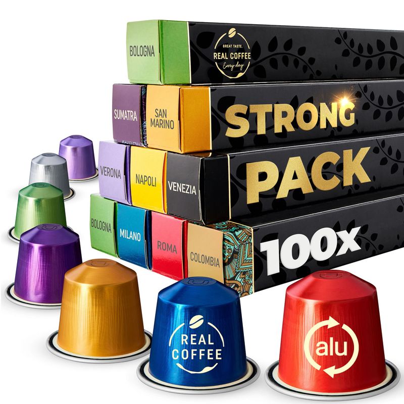 REAL COFFEE - Pack 100 Capsulas de Café Compatibles Real Coffee