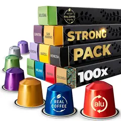 REAL COFFEE - Pack 100 Capsulas de Café Compatibles