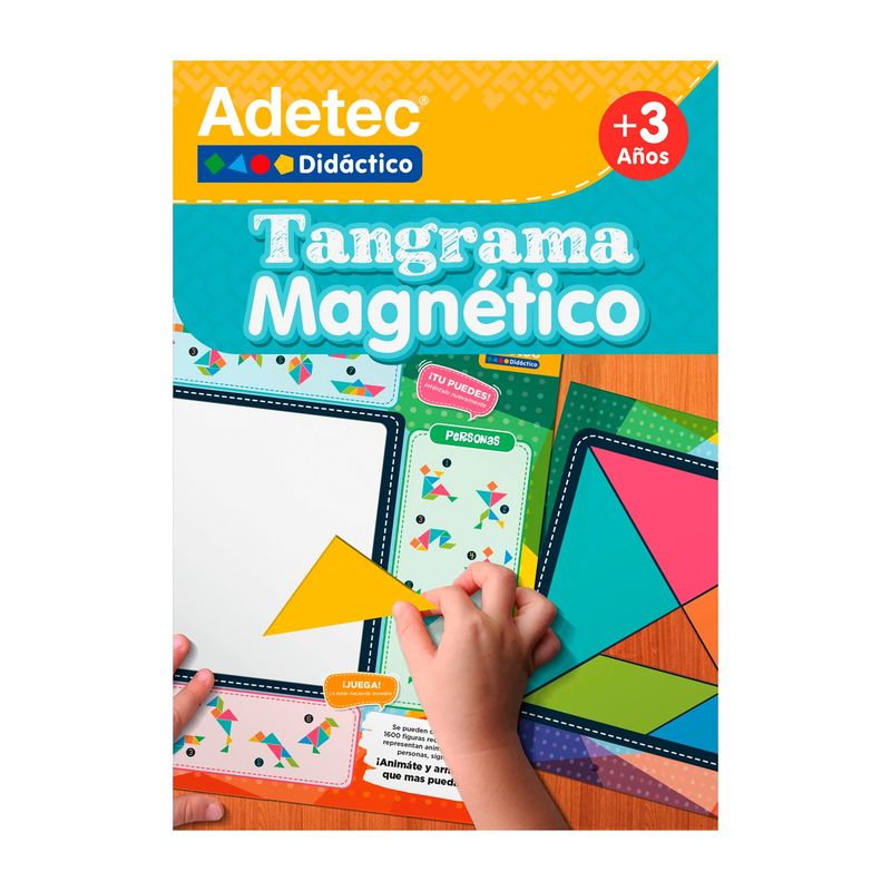 ADETEC - Juguete Didactco Tangrama Láminas Magnéticas Juega Y Aprende