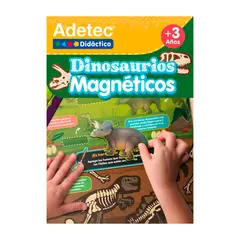 ADETEC - Juguete Láminas Magnéticas Dinosaurios Juega Y Aprende