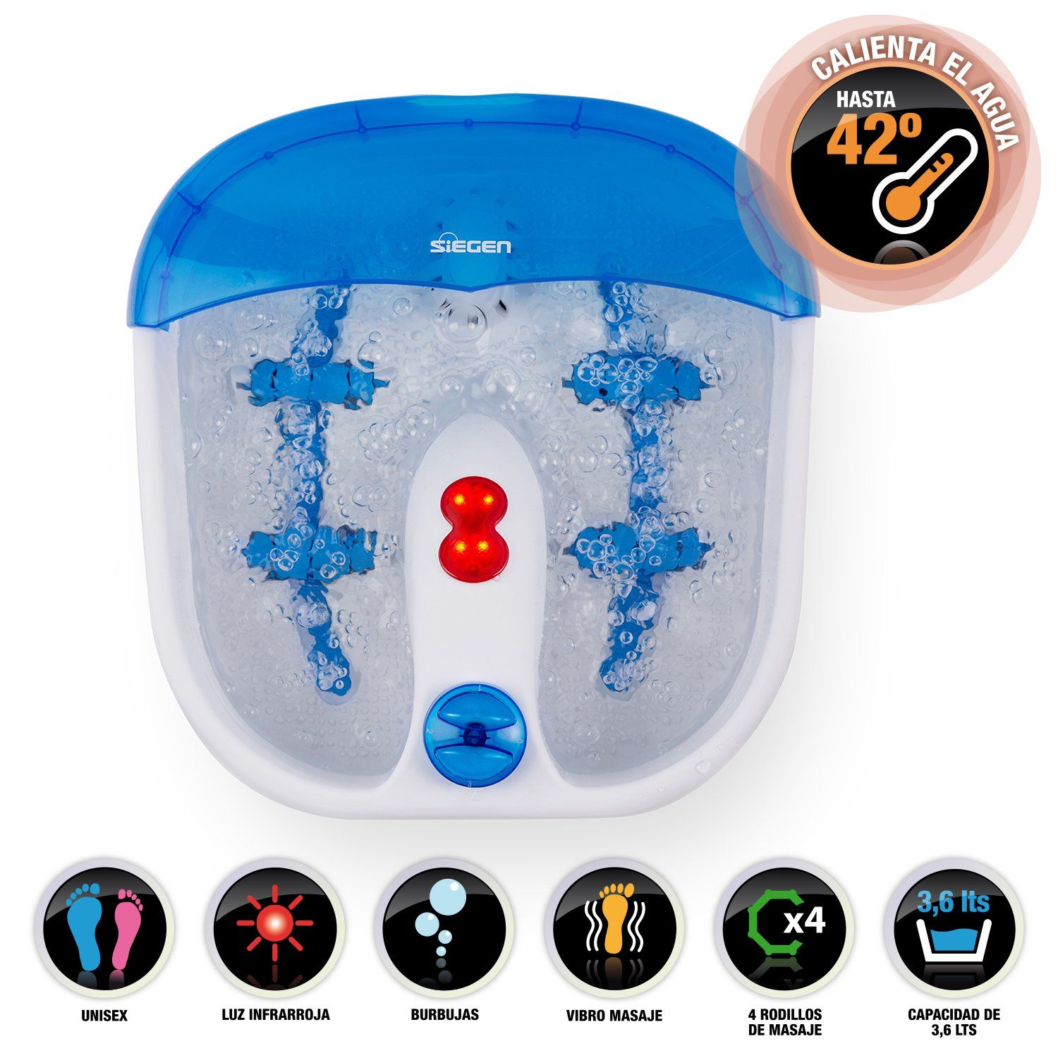 SIEGEN Spa para pies Baño vibromasaje Siegen SG-1650