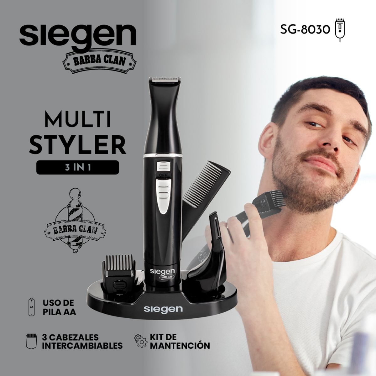 SIEGEN - Corta Pelo Multi Styler Siegen SG-8030
