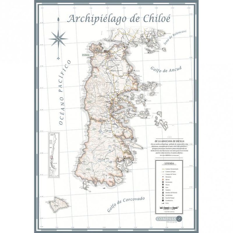 COMPASS - Mapa de chiloe de editorial compass chile spa