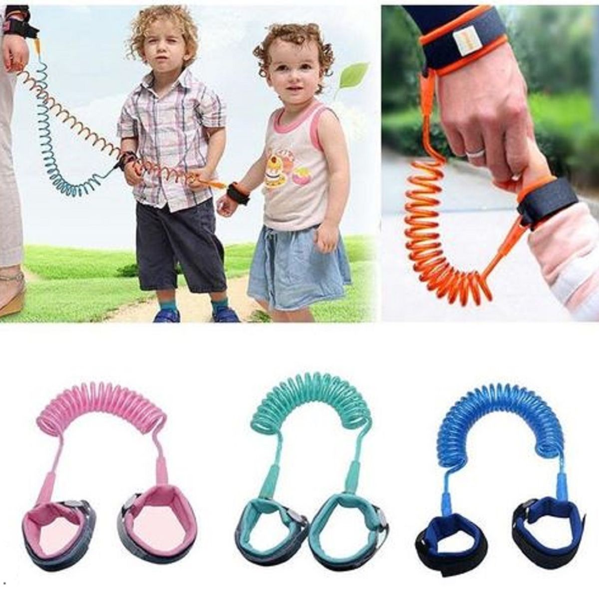 GENERICO - Pulsera correa seguridad anti perdida niños Color Niña