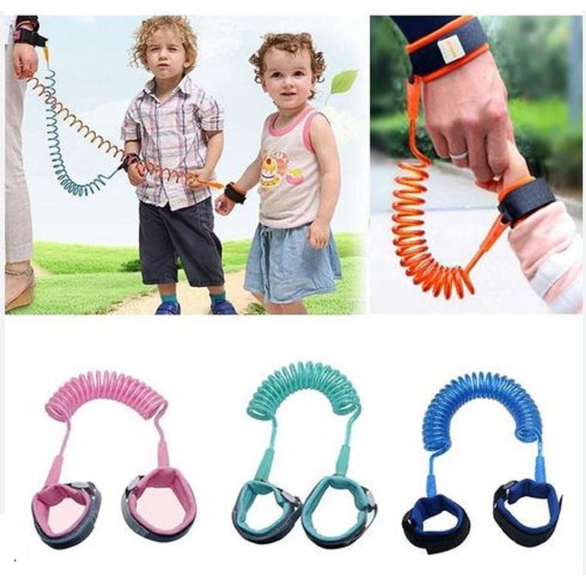GENERICO - Pulsera correa seguridad anti perdida niños Color Niña