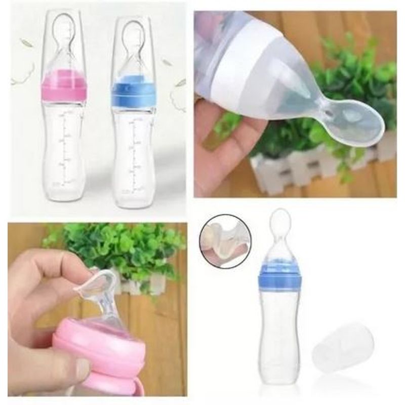 GENERICO - Cuchara dosificadora bebés mamadera alimentos Color Niño