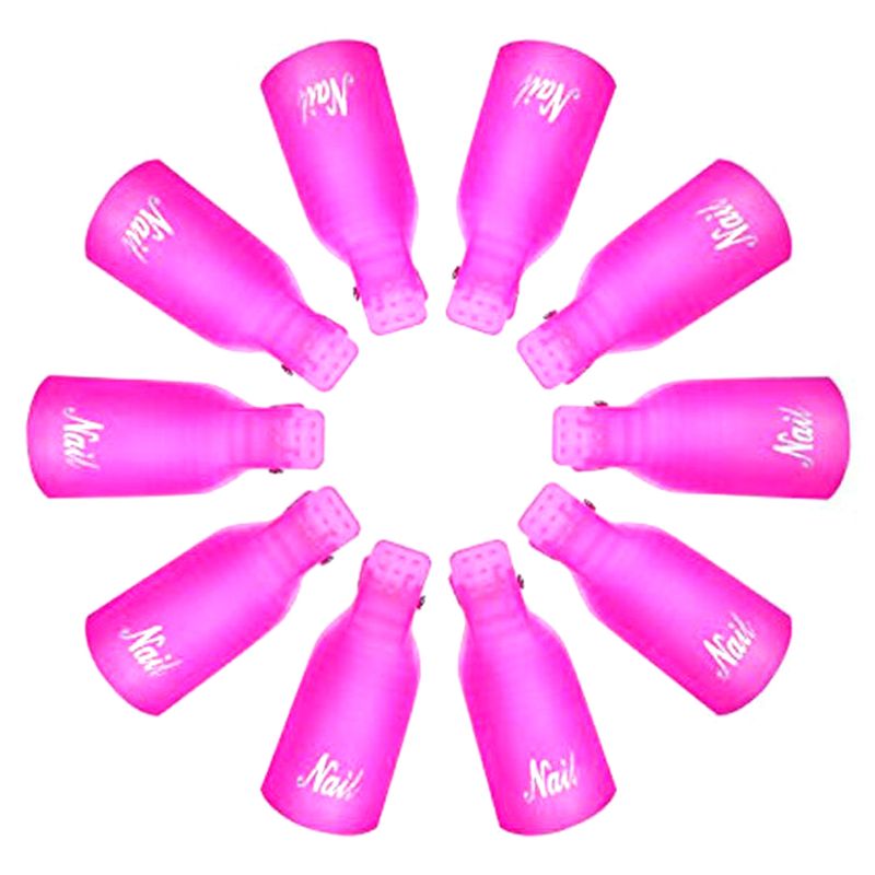 COSMETICAVAL - 10 Pinzas Para Remover Esmalte Permanente O Uñas Gel