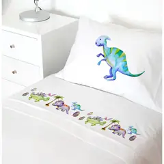 TUYO PRINT - Juego de Sábanas 15 Plazas Dinosaurio