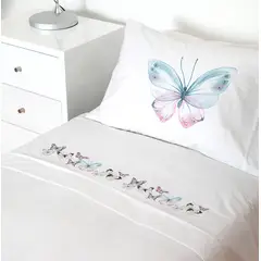TUYO PRINT - Juego de Sábanas 15 Plaza Mariposas