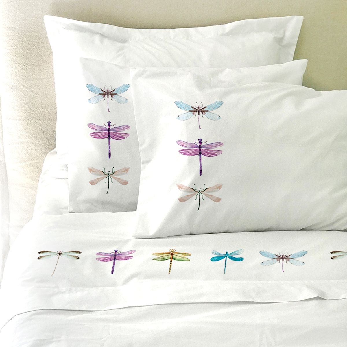 TUYO PRINT - Juego de Sábanas 2 Plazas, Libelula