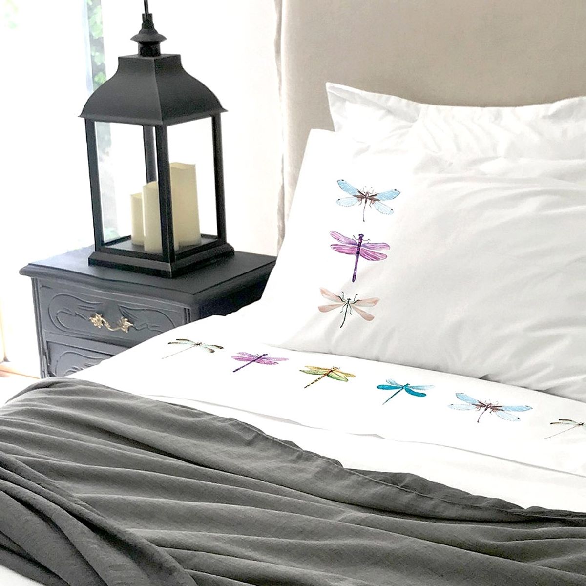TUYO PRINT - Juego de Sábanas 2 Plazas, Libelula