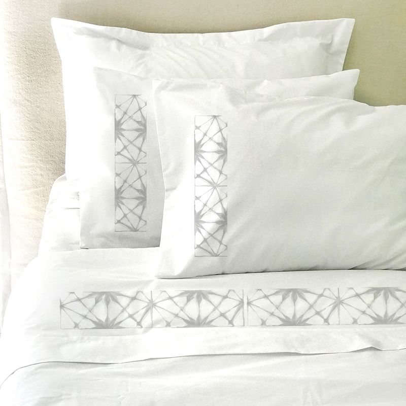 TUYO PRINT - Juego De Sábanas 2 Plazas, Shibori Gris