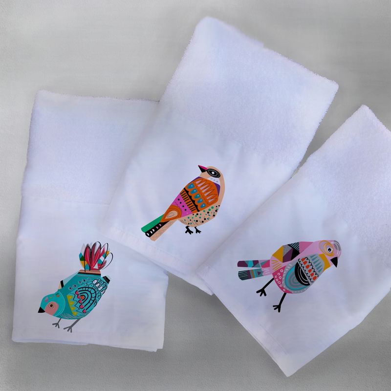 TUYO PRINT - Juego de Toallas Visita Pajaros Colores - Tuyo Print