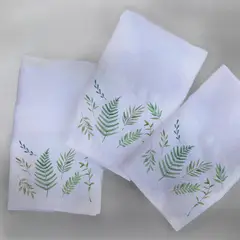 TUYO PRINT - Juego de Toallas Visita Hojas Verdes -