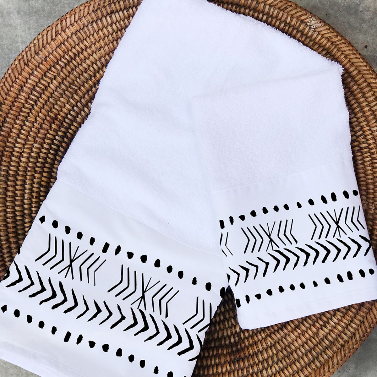 TUYO PRINT - Juego de Toallas Mano y Visita Etnica