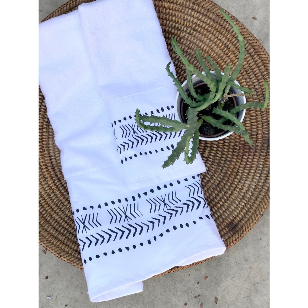 TUYO PRINT - Juego de Toallas Mano y Visita Etnica