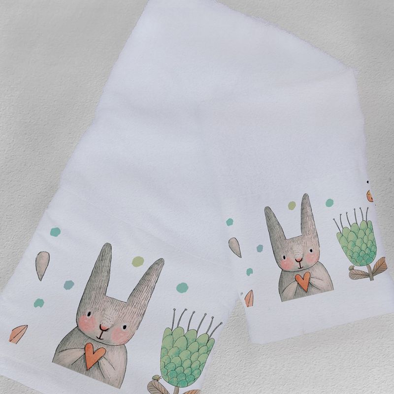 TUYO PRINT - Juego de Toallas Mano y Visita Conejito - Tuyo Print