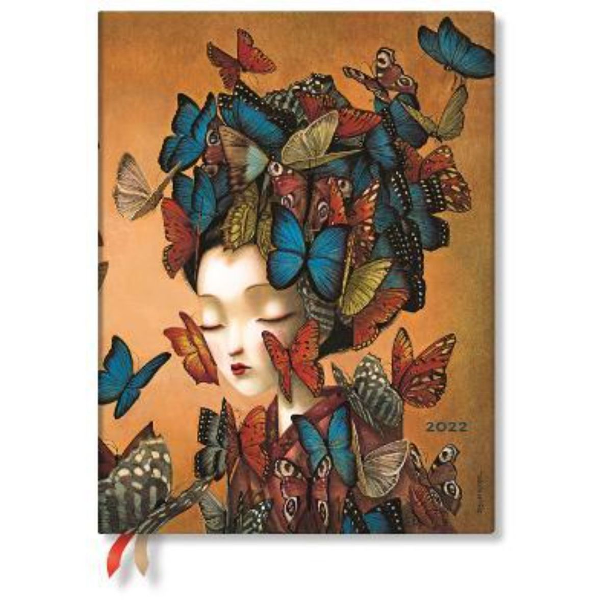 PAPER BLANKS - Agenda 2022 Madame Butterfly Ultra T.Blanda Semana