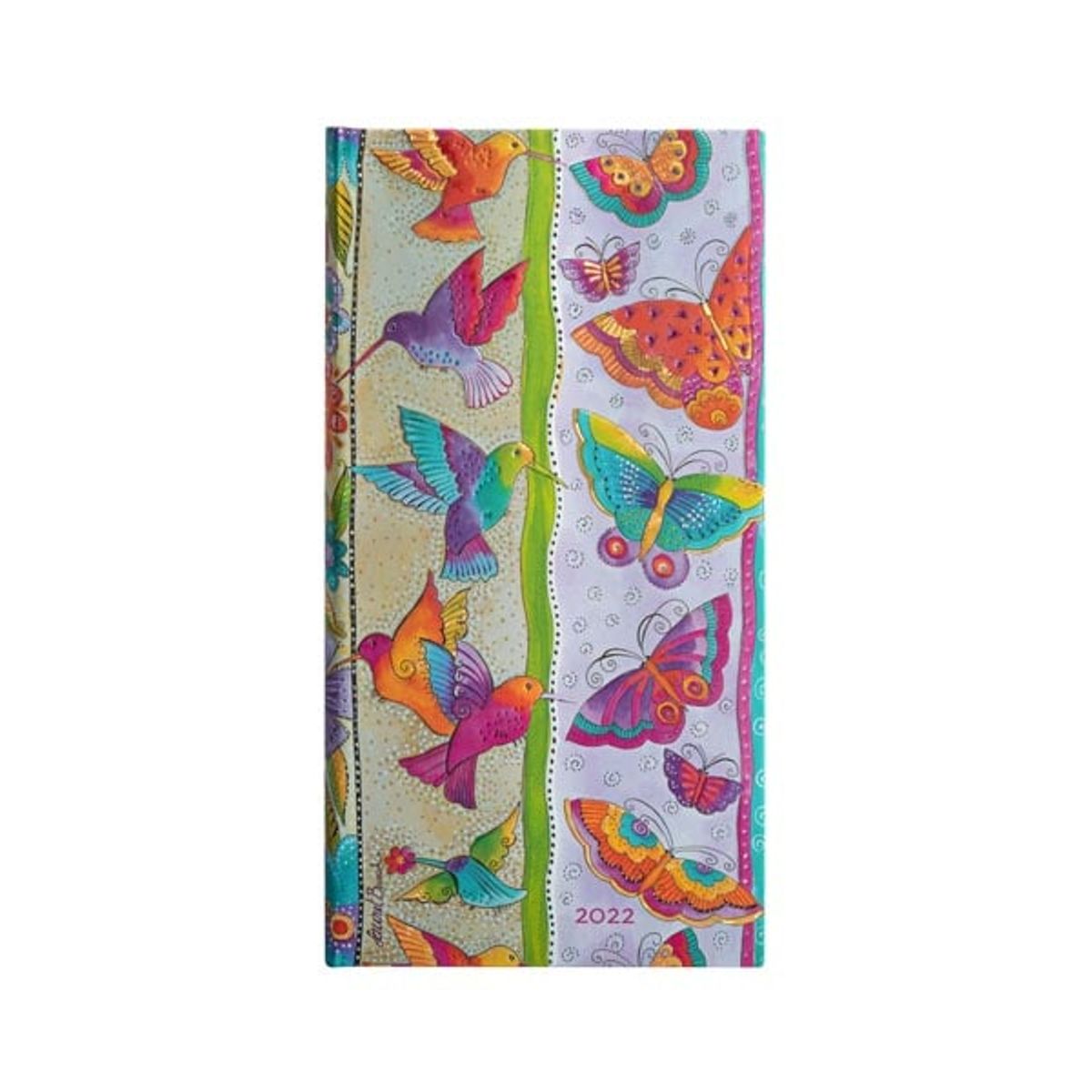 PAPER BLANKS - Agenda 2022 Hummingbirds Flutterbye Slim T.Dura Semana Vista